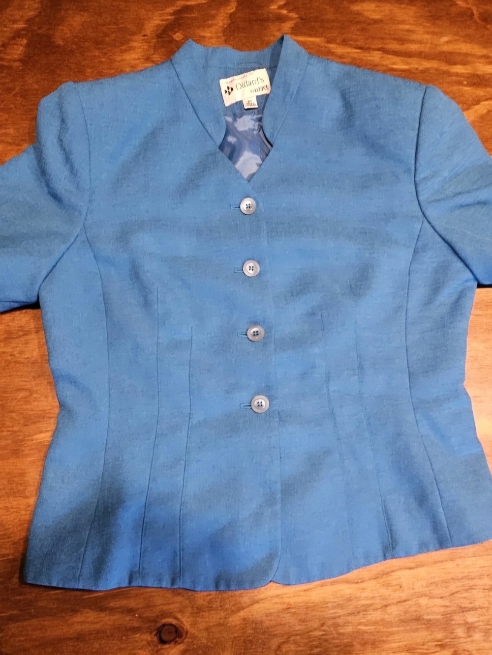Dillard's Women's Blue Tailored Button-Front Blazer
